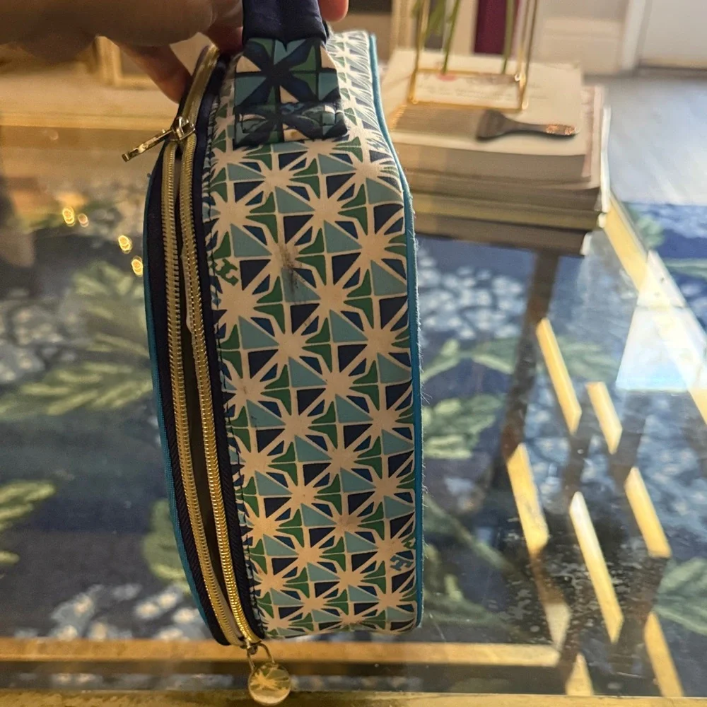 Tory Burch Geometric Blue and Green Women's Bag